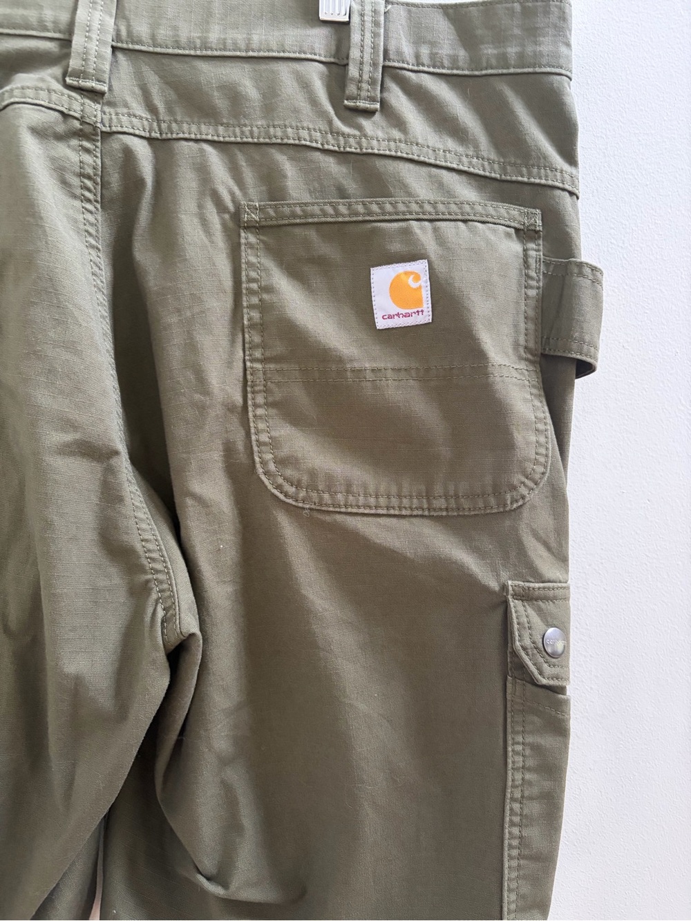 Carhartt Olive Green Ripstop Cargo Shorts - Picture 4 of 5